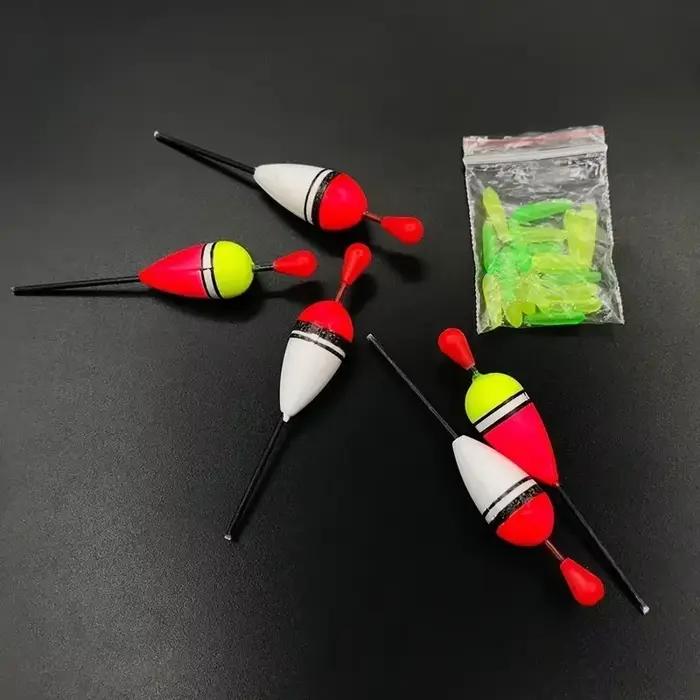 Lot de 15 flotteurs de pêche portables, tailles variables pour la pêche en extérieur