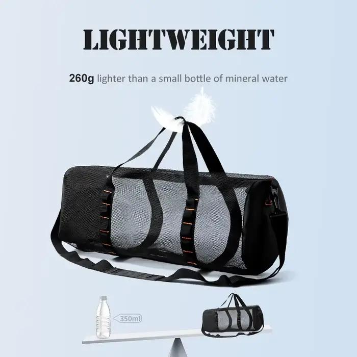 Grand sac filet de plongée pour pêche sous-marine - Duffle mesh extra large pour matériel de pêche humide