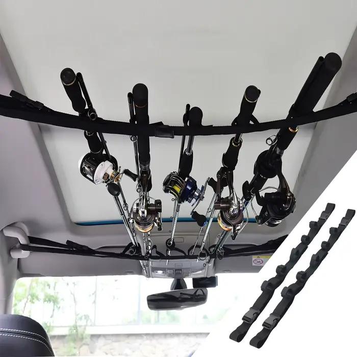2 supports voiture cannes pêche SUV avec sangles réglables rangement équipement véhicule