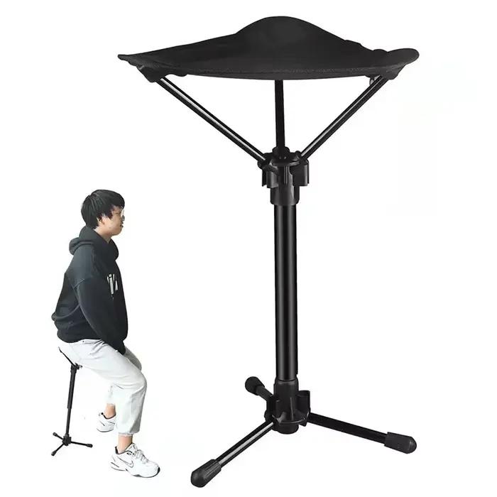 Tabouret télescopique pêche portable mini triangle pour plage et camping léger
