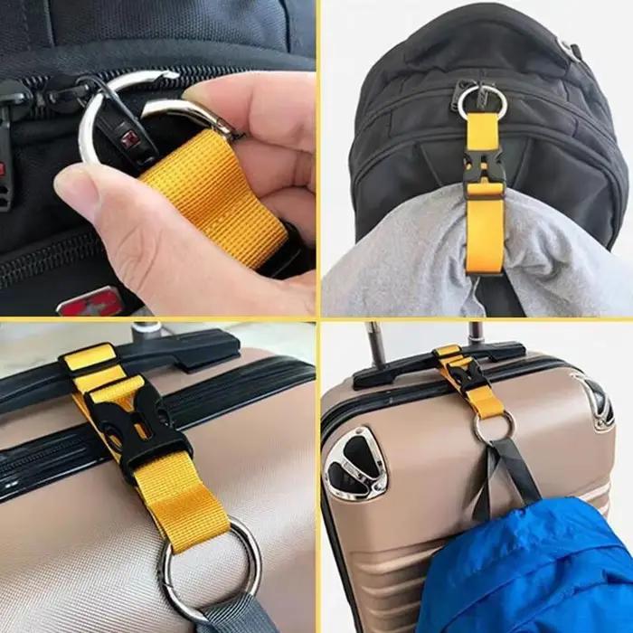 Mousqueton de sac à dos multifonction - Accroche ceinture et valise pour pêche et randonnée