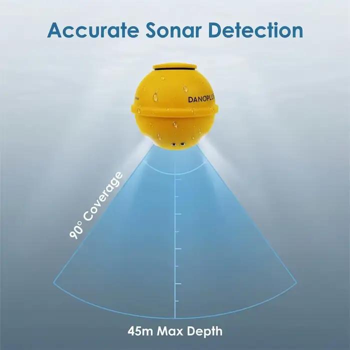 Détecteur poissons numérique sans fil 45m profondeur écran couleur LCD grand format lampe attractive capteur intégré