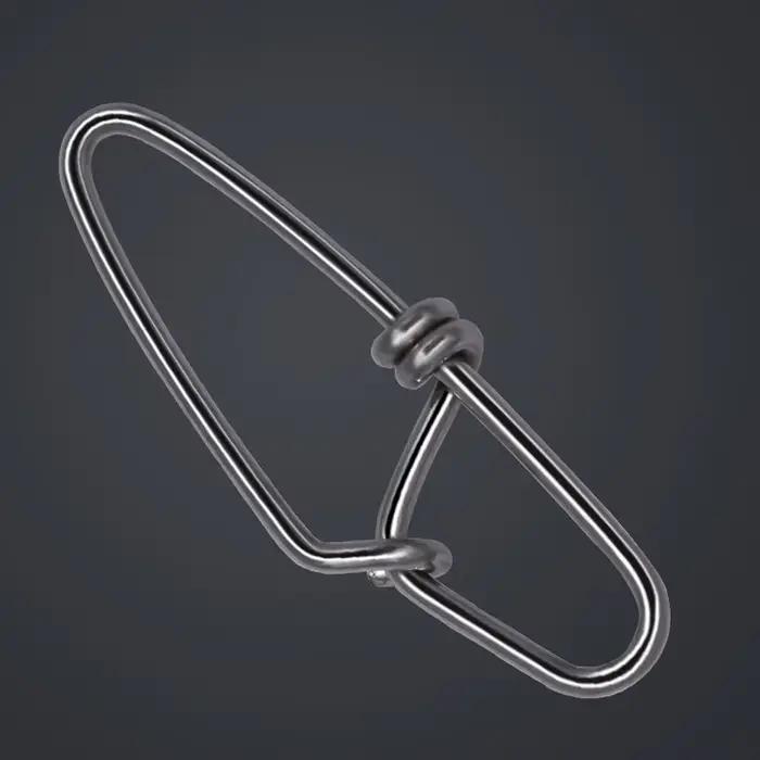 50 clips de pêche rapides pour leurres - Connecteurs en acier inoxydable pour crankbaits et leurres
