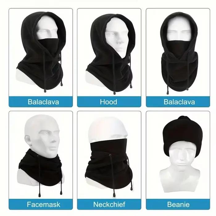 Cagoule hiver pêche ski vélo - Masque facial coupe-vent thermique pour sports d'hiver - Cadeau Noël