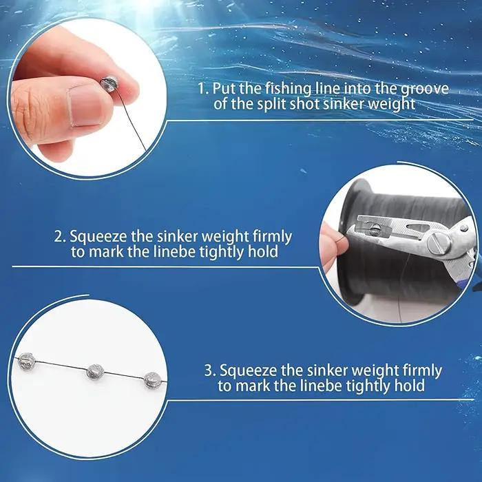 Plombs de pêche ronds amovibles - Lot de 107 ou 230 pièces pour une pêche précise et adaptable