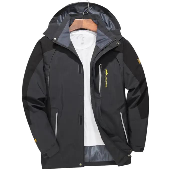 Veste de randonnée imperméable grande taille pour homme - Coupe-vent pêche chasse et trekking