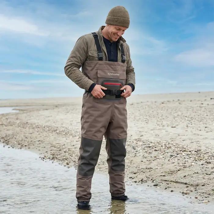 Waders pêche à la mouche respirants légers Kylebooker pieds chaussettes hommes femmes