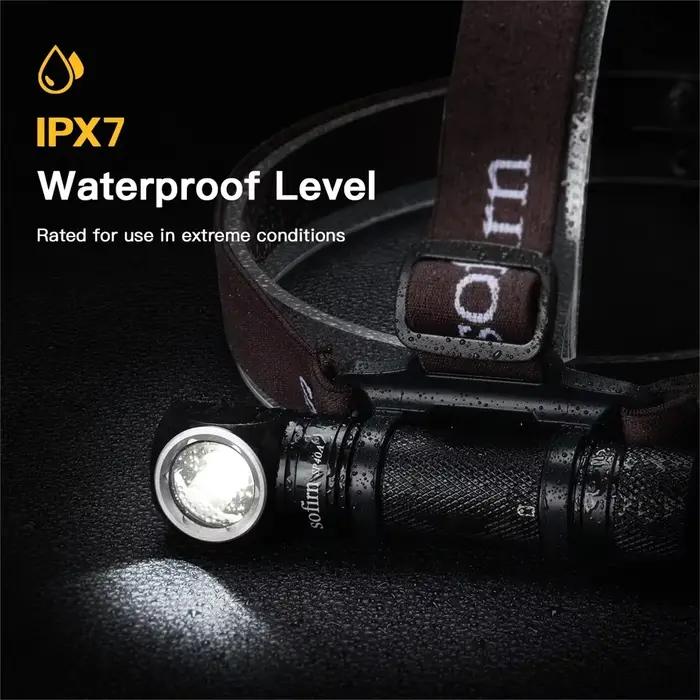 Lampe frontale Sofirn SP40A 1200lm rechargeable USB-C avec aimant pour pêche et camping