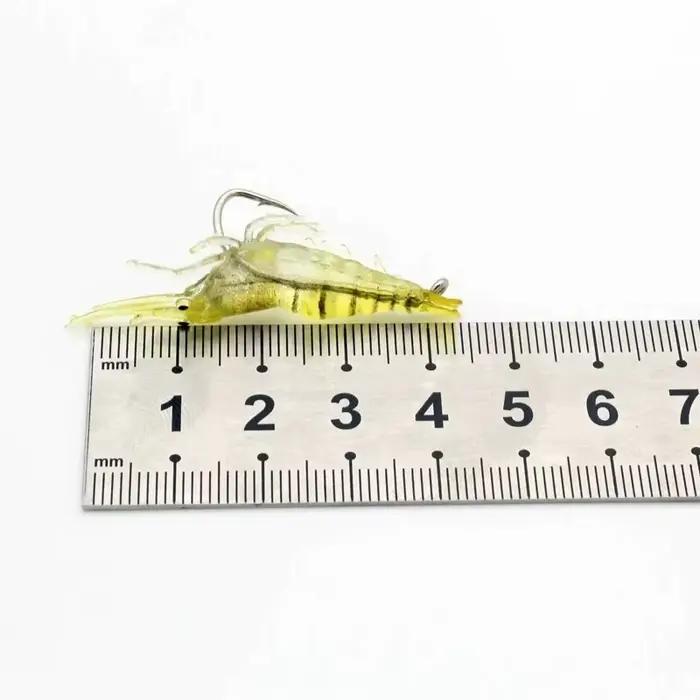 20PCS leurres souples crevette vers 1.3g 4cm pour pêche - appâts silicone crankbait sharp hameçon