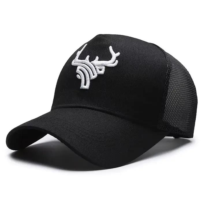 Casquette pêche broderie bois d'animaux ajustable protection UV été pêche en forêt