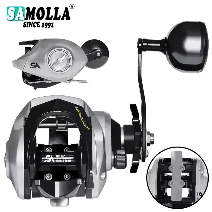 Moulinet baitcasting SAMOLLA grande taille étanche mer 7.2:1 15KG drag pour pêche trolling et silure