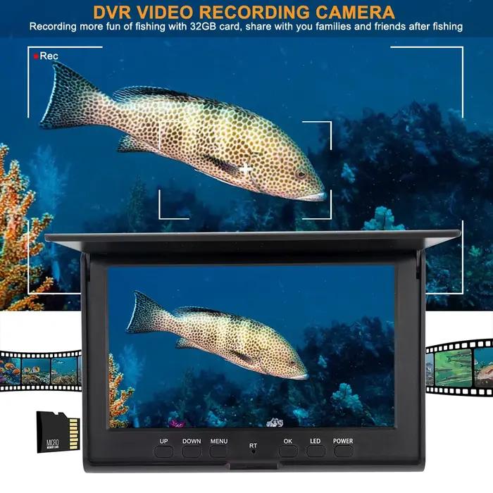 Caméra sous-marine 7 pouces pour pêche - Endoscope avec vision nocturne IR et enregistrement vidéo