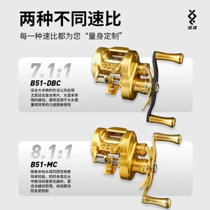 Moulinet tambour casting magnétique léger Takizawa B51MC pour pêche micro en mer depuis petit bateau