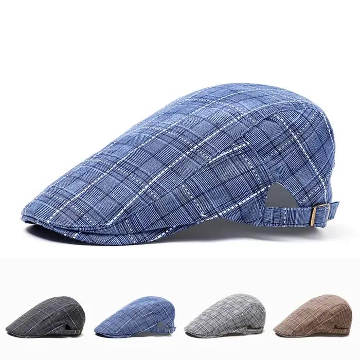 Béret en lin herringbone pour pêche été homme femme style Gatsby ivy