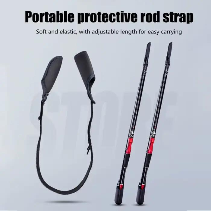 Protections élastiques pour cannes à pêche - Sangles et gants de protection pour transport sécurisé