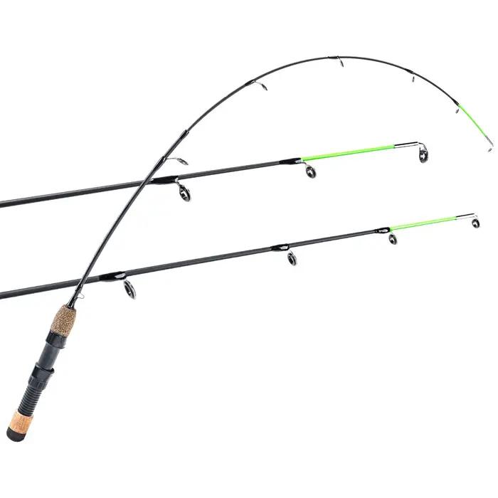 Canne glace GOTURE 32" double scion M+MH pour pêche hivernale carpe et poissons blancs ultralégère