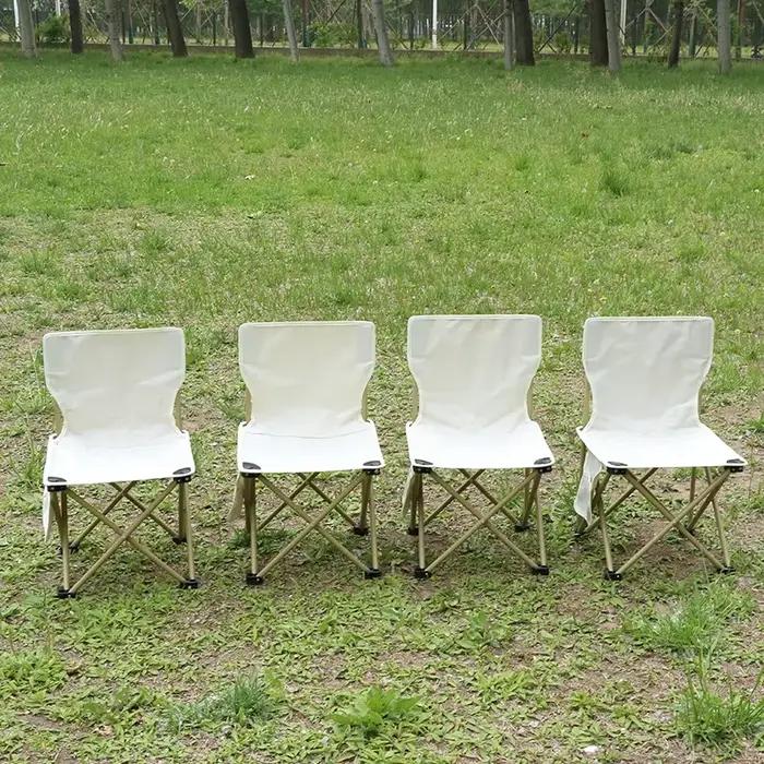 Chaise pliante légère avec dossier pour pêche et pique-nique - Transport facile camping plage extérieur