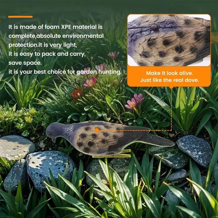 Leurre colombe 1B protection potager - Appât bionique chasse pigeons durable pour jardin et extérieur