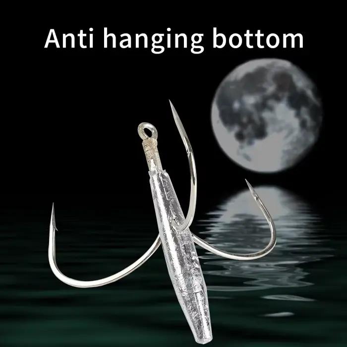Hameçons triples mer 20g-100g pour gros bars - acier carbone barbelés Hullegi pêche au gros