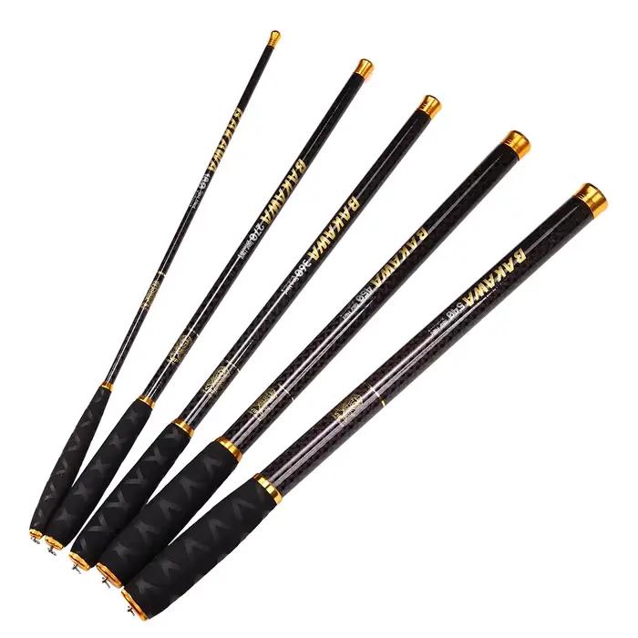Canne télescopique carbone BAKAWA 1.8-7.2m ultra-légère - portable pour pêche nomade en rivière et carpe