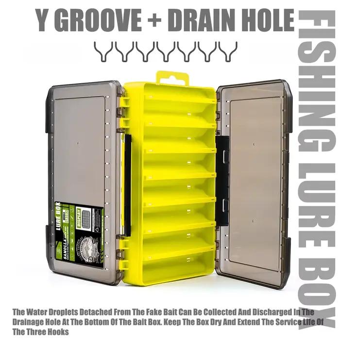 Boîte de pêche compacte double face SAMOLLA - Organisation durable pour leurres, hameçons et appâts
