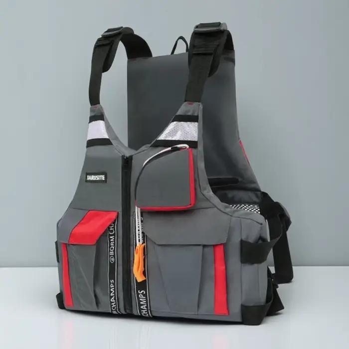 Gilet de sauvetage pêche haute flottabilité réglable pour sports nautiques et pêche sécurité