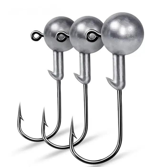 Leurre de pêche jig head avec hameçon de 1g à 20g pour leurres souples et crankbait