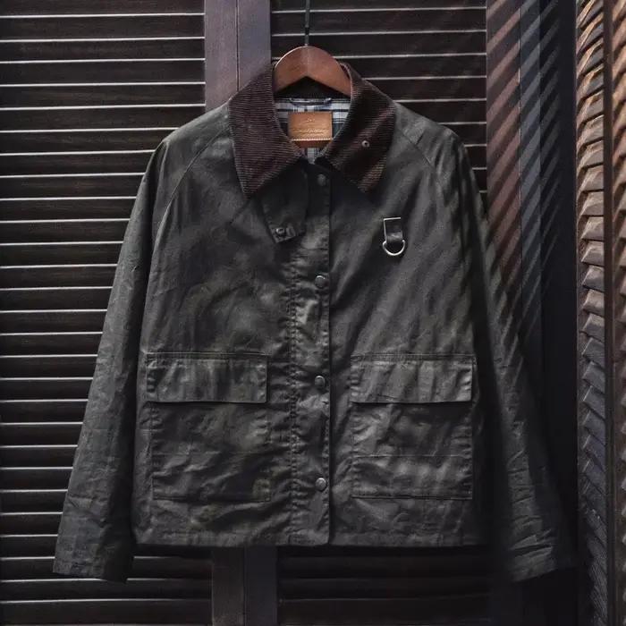Veste de pêche vintage cirée Maden Spey col velours côtelé pour homme automne pêche traditionnelle