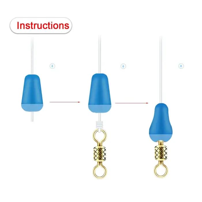 100 flotteurs anti-emmêlement ovales bleus pour pêche en mer - accessoires SeaTool résistants