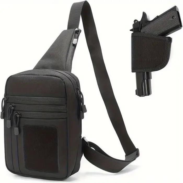 Sac poitrine tactique pour pistolet de pêche - Discret et convertible en sac à dos