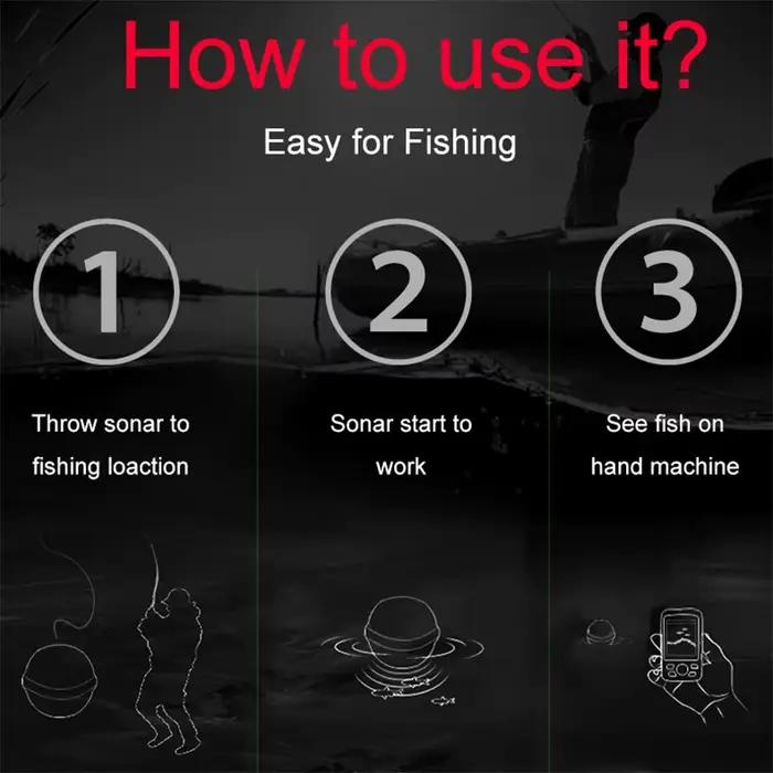 Détecteur poissons sans fil 200m sonar matriciel batterie rechargeable anglais russe