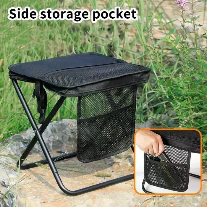 Tabouret pliant portable avec sac de transport - Léger et compact pour voyages et pêche