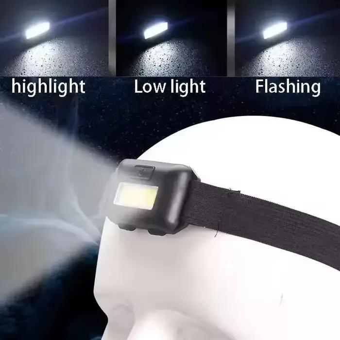 Casquette lampe frontale rechargeable LED ultra puissante pour randonnée et pêche nocturne