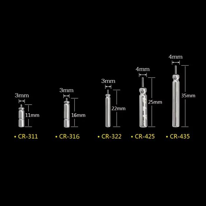 Flotteur lumineux électronique de pêche de nuit CR311 CR316 CR322 CR425 CR435, 10 à 100 pièces, accessoires lumineux