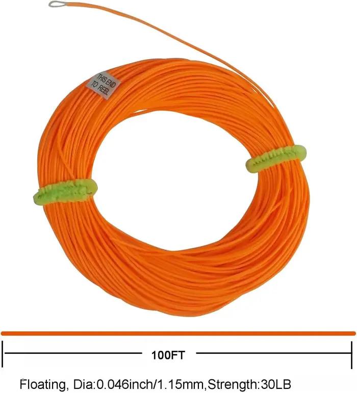 Ligne de running fly fishing Aventik 100ft avec boucle avant 15LB/20LB/30LB flottante/plongeante