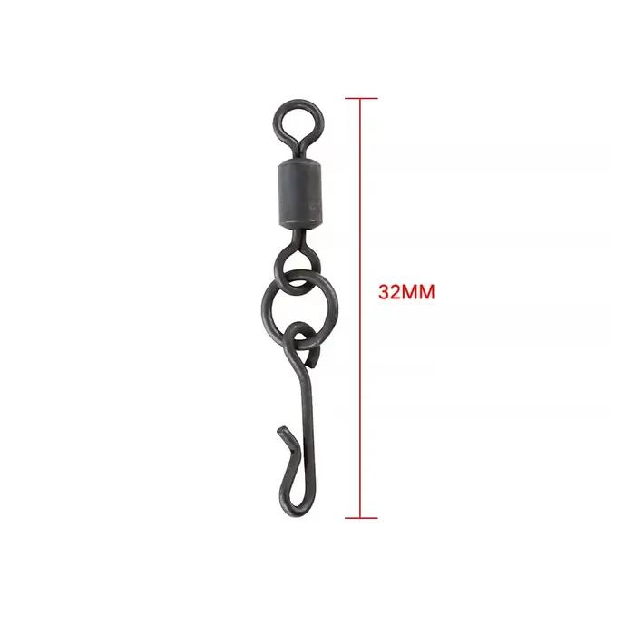 20 émerillons rapides pour pêche à la carpe - AG140 avec snap quick change pour montages