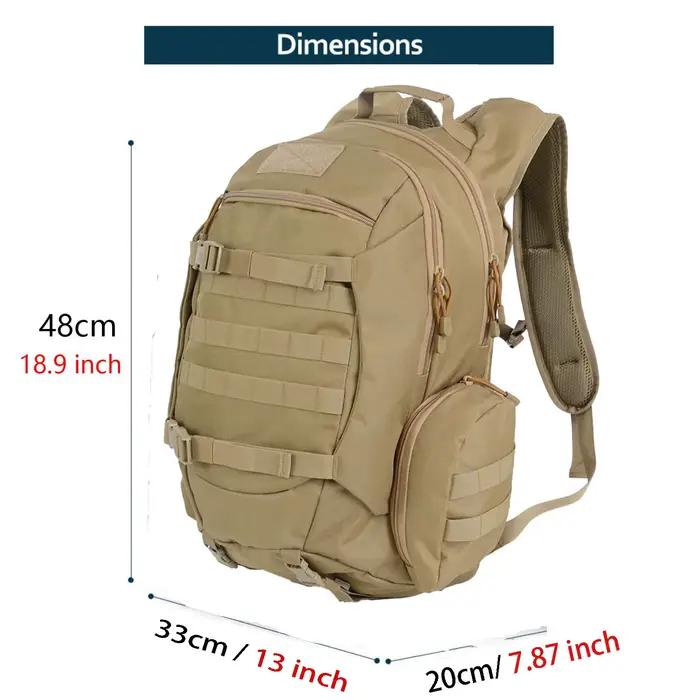 Sac à dos pêche chasse 45L étanche HOMEFISH - Sac tactique randonnée camping trekking