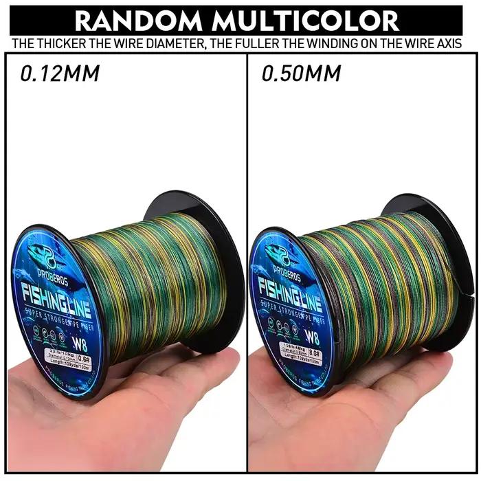 Ligne de pêche Proberos 8 brins multifilament PE anti-abrasion Blue Camo 20-106LB 109yds