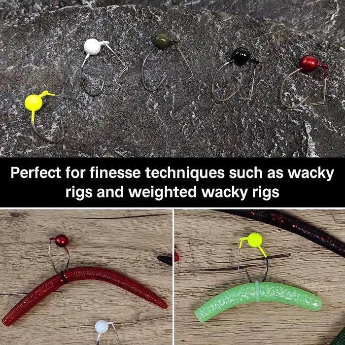 Hameçons Aventik Weedless Wacky Rig pour pêche du black bass - 10 pièces sans herbe