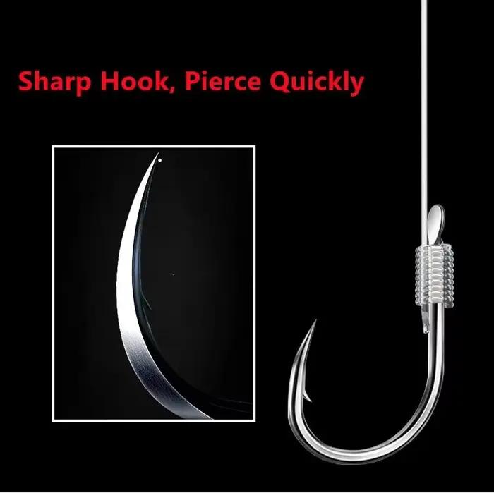 Double hameçons manuels pour appâts - 20 hameçons pêche fine avec emballage premium
