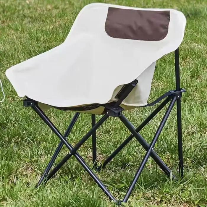 Chaise pliante extérieure Mazha pour pêche camping plage pique-nique fauteuil lune portable et confortable
