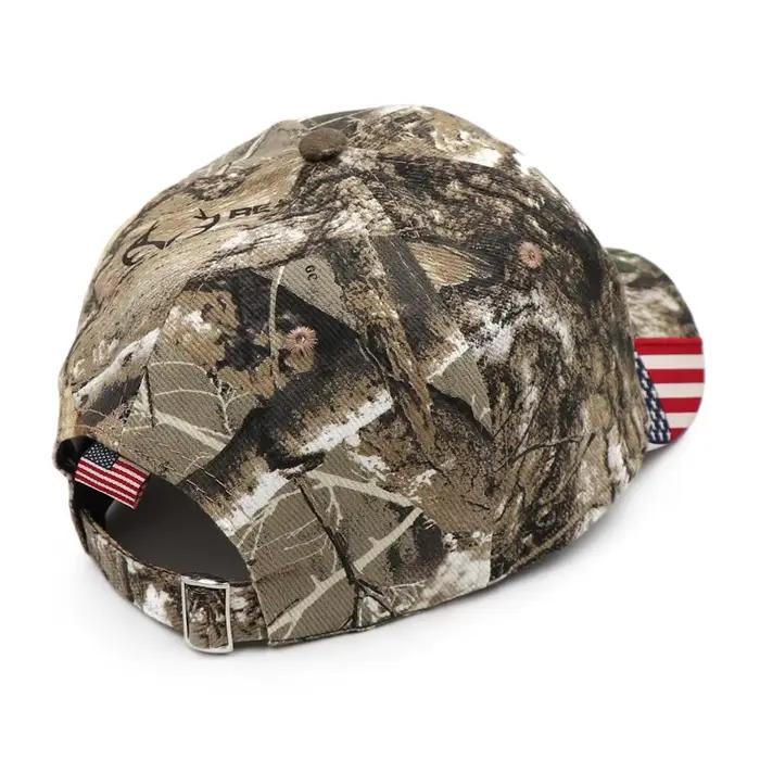 Casquette snapback camouflage drapeau américain KOEP pour pêche et chasse - Modèle unisexe