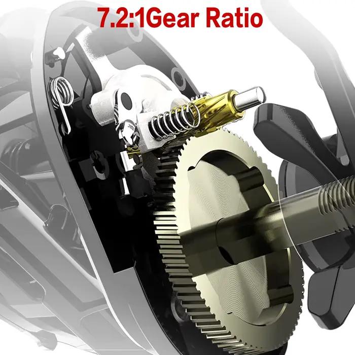Moulinet Sougayilang baitcasting frein magnétique 7.2:1 pour pêche eau douce - 8kg drag max