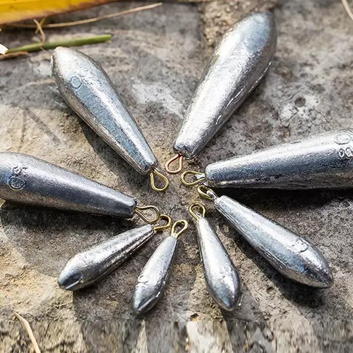 Plombs de plomb silencieux 10g-50g pour pêche en mer et bateau occasions spéciales