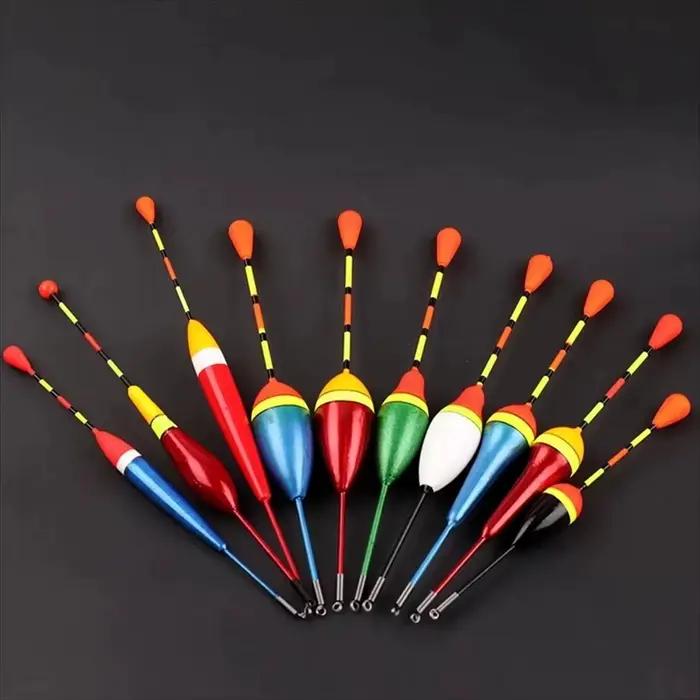 Promotion 10 flotteurs de pêche mélange tailles couleurs mousse pour accessoires matériel pêche