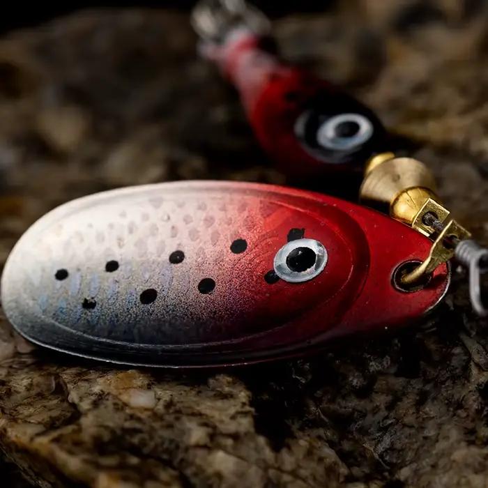 Leurre cuillère spinnerbait LUSHAZER 9g pour carnassiers, truite et brochet, avec hameçon triple