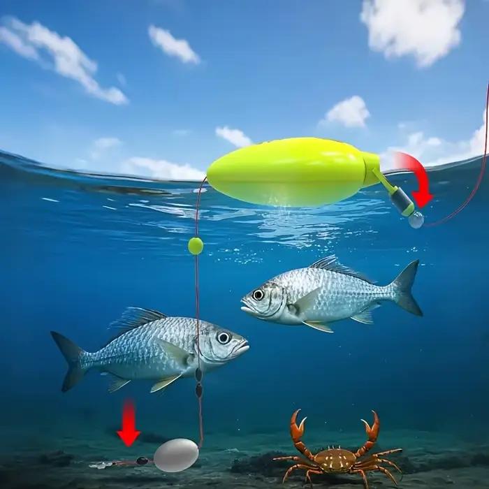 Flotteur de pêche haute visibilité sans perçage, matériau PC résistant eau douce et mer