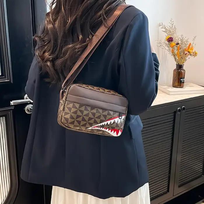 Sac bandoulière bouche requin créatif pêche porte-monnaie téléphone mode capacité