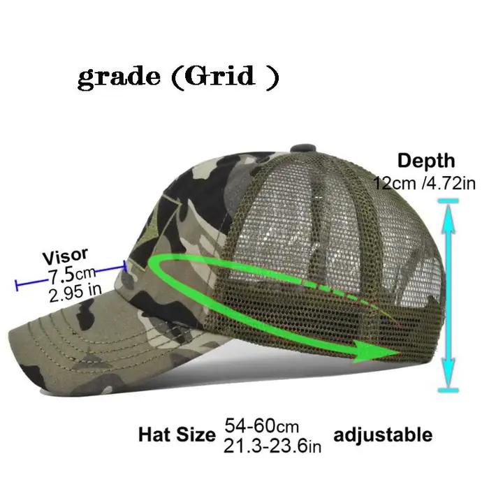 Casquette Baseball Brodée Drapeau Brésilien - Tactique Camouflage Pêche Randonnée Homme