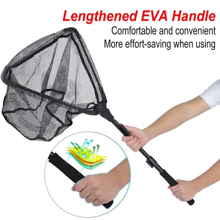 Filet de pêche pliable et rétractable Sougayilang 70 95 115 cm pour truite carpe et perche